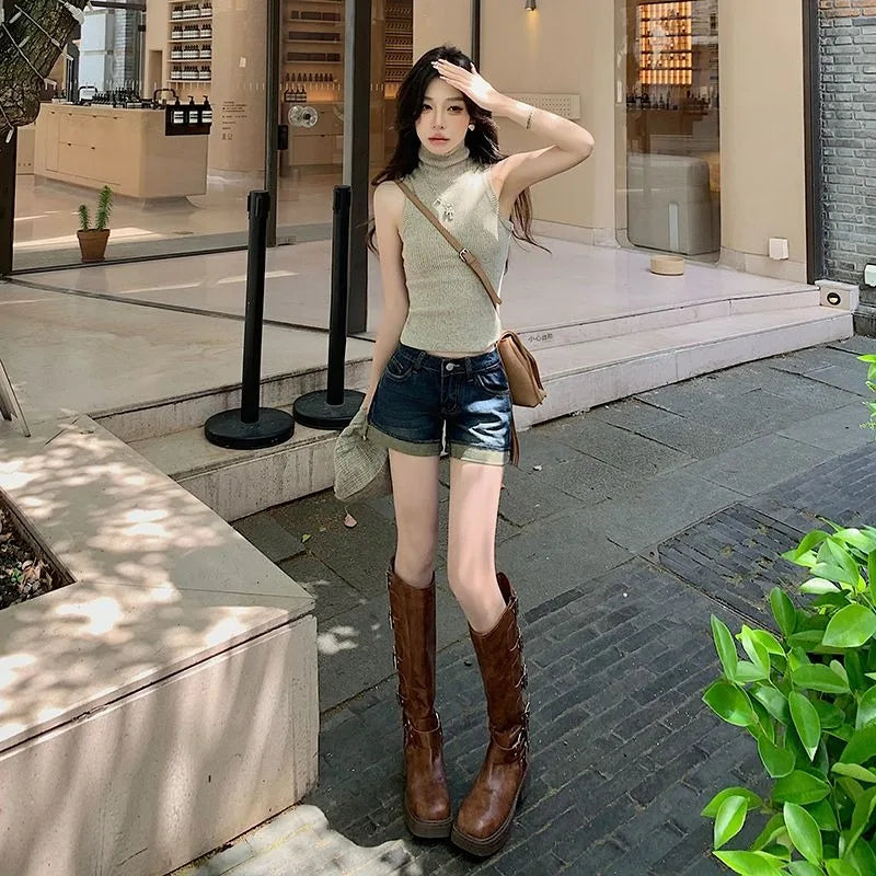 Shorts Womens Denim Summer New High Waist.