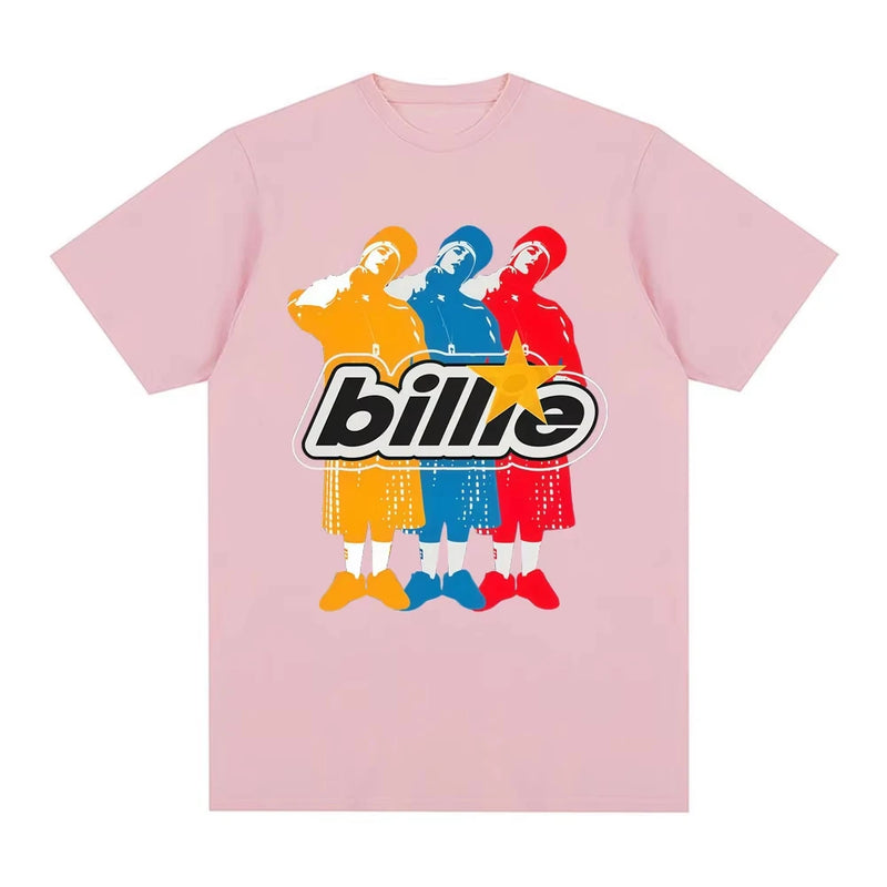 Singer Billie Eilish Same Style 100_cotton Men's Shirt Summer Oversized Women's.