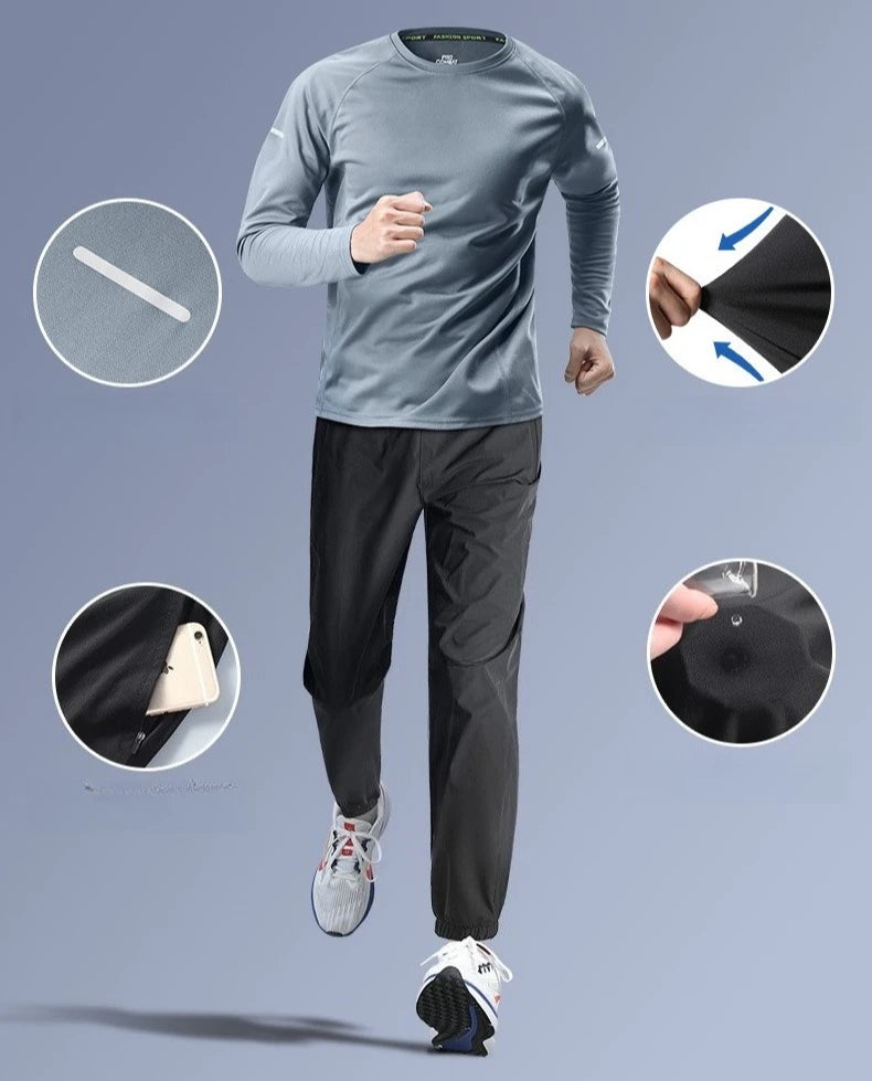 Autumn Men's Jogging Tracksuit Sportswear Men Running Suit Spring Male.