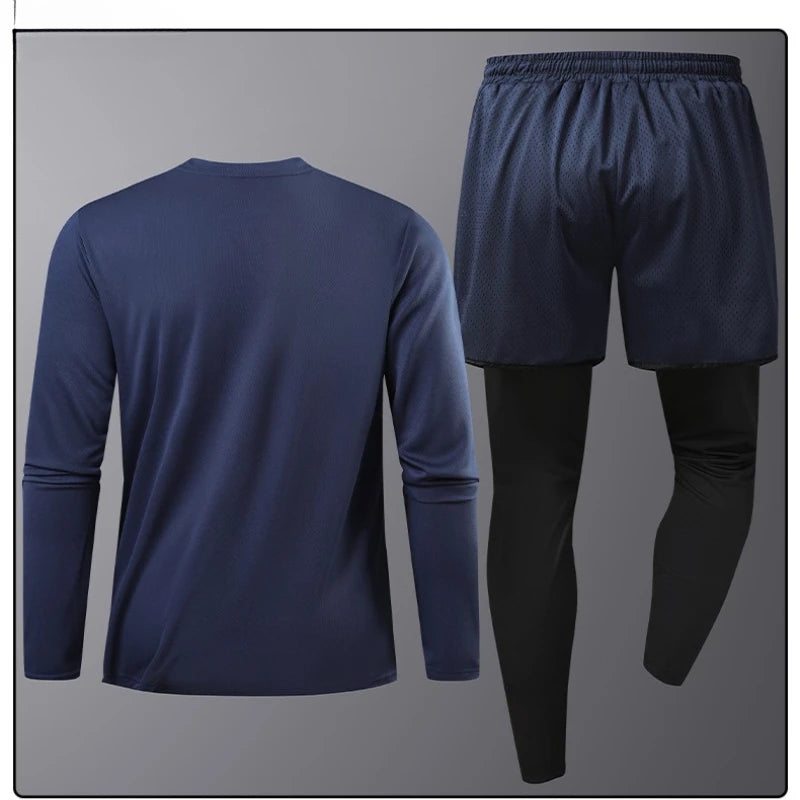 Men Long Sleeve Quick Drying Tracksuit Breathable Outdoor Sports Hiking.