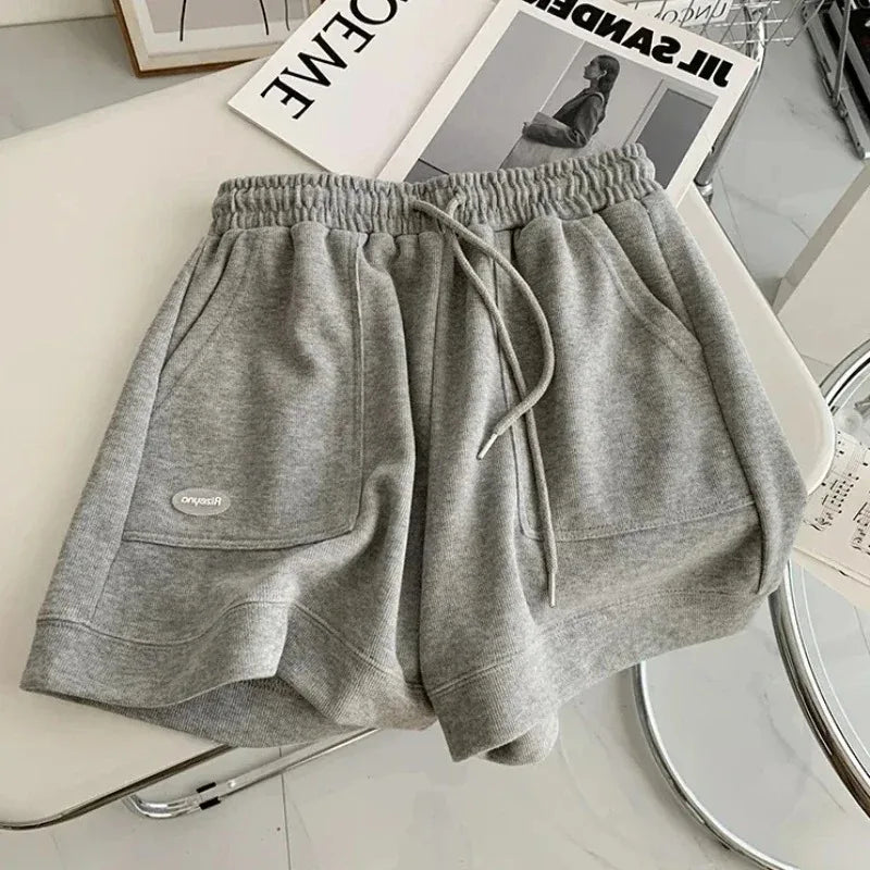 Women's Comfortable Loose Wide-legged Drawstring A Pants Slim.