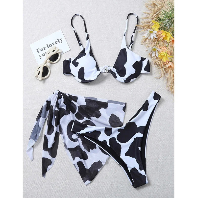 Sexy Bikinis Female Swimsuits Women's Three-Piece Swimwear Beach.