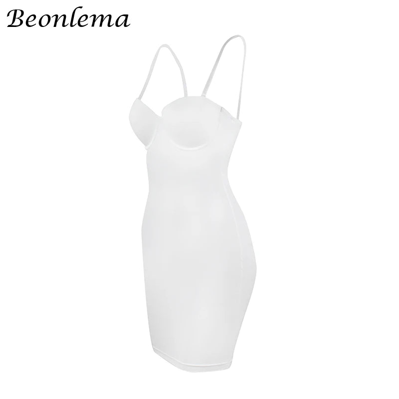Short Bodycon Dress Backless Skinny Straps Solid Casual Sexy for Women.