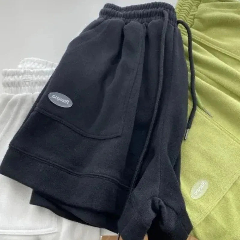 Women's Comfortable Loose Wide-legged Drawstring A Pants Slim.