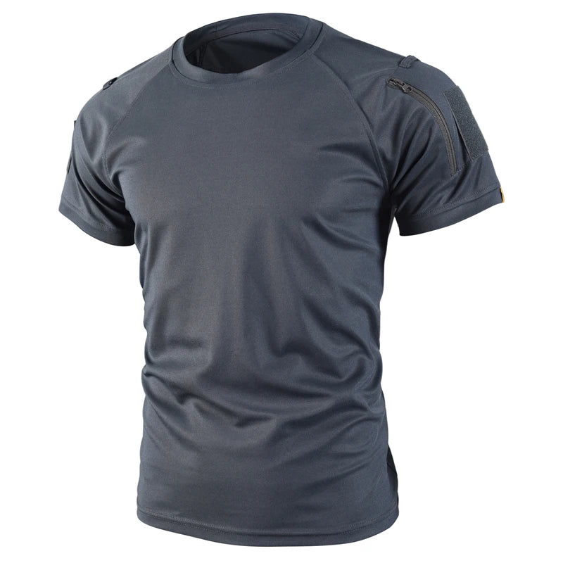 Men's Summer T-shirt Male Camping Hiking Trekking Fishing Training Running.