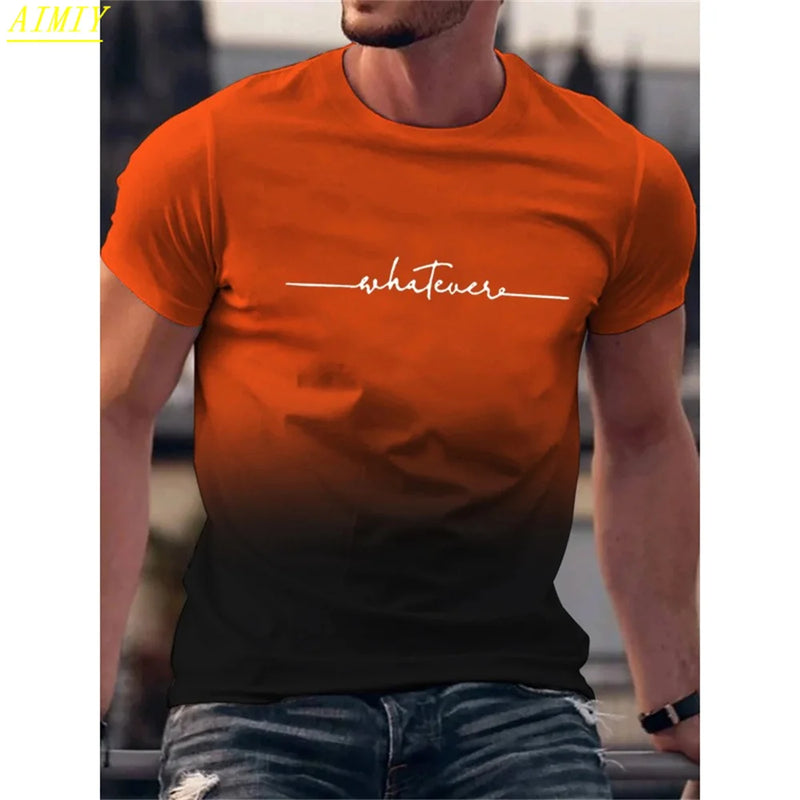 Man T-Shirt Casual Oversized Sports Loose Plus Milano Print Clothing Comfortable.