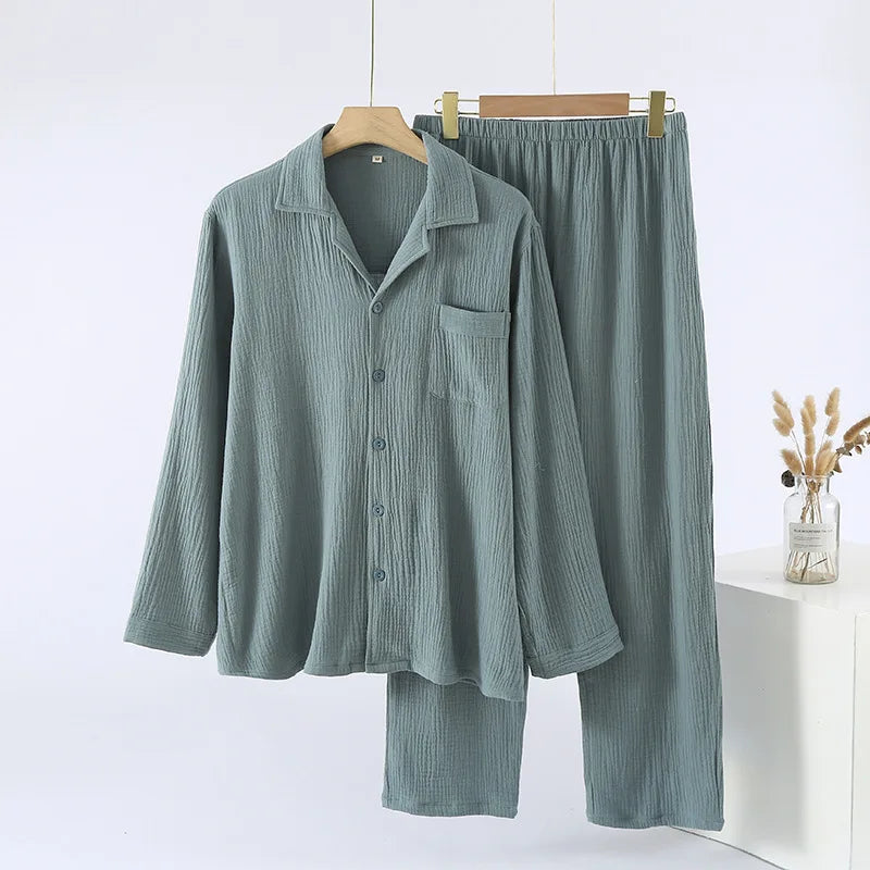 Men's Sleepwear Clothes for Spring and Autumn Cotton.