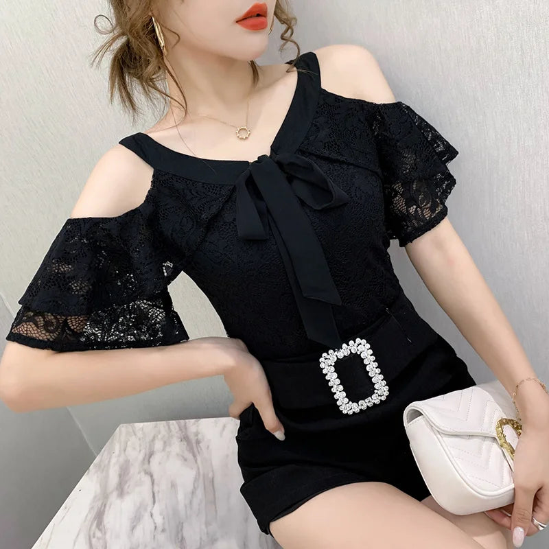 Women V Neck Off Shoulder T Shirt For Women Butterfly Sleeve Sexy.