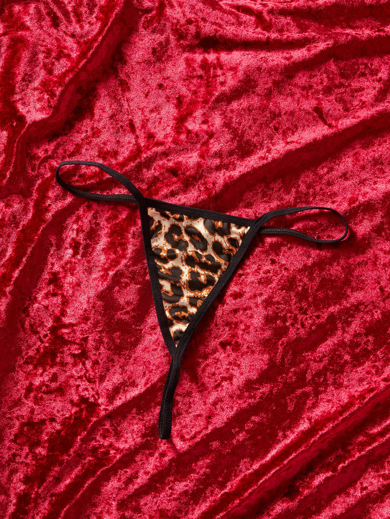 Side Slip Leopard Dress Women Lace Nightwear Sling Sleepdress.