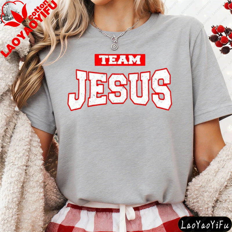 Vintage Team Jesus Funny Christian T-Shirt Christian Faith Unisex Clothing.