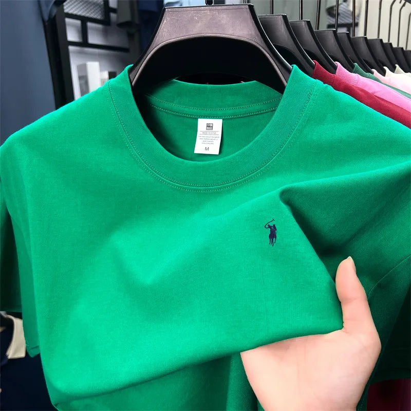 Men’s short sleeve T-shirt fashion brand Paul Pony embroidery summer.