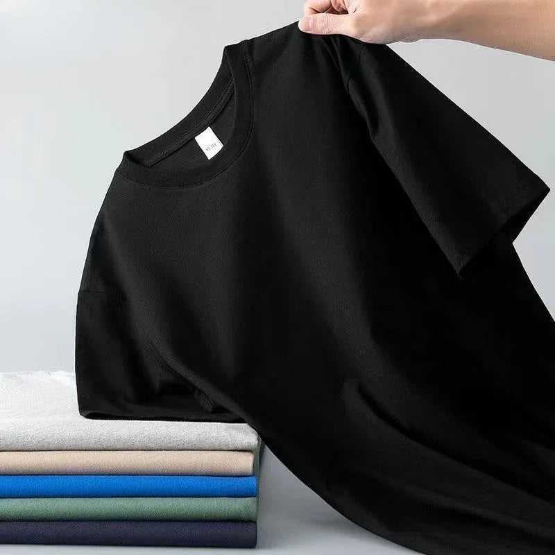 Pure Cotton Round Neck Short Sleeved T-shirt for Men and Women's.