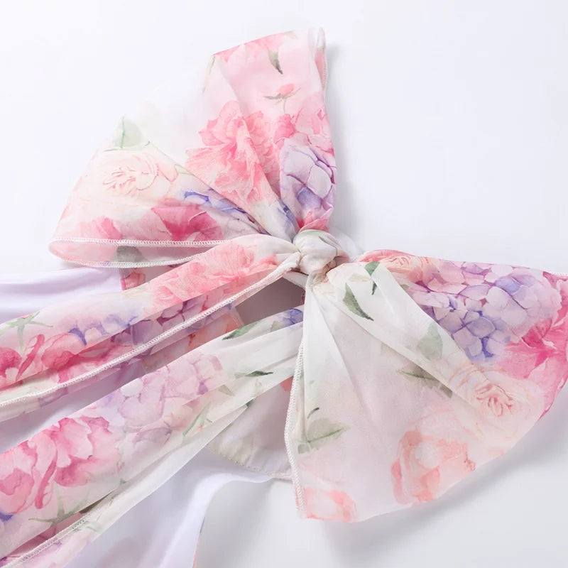 Women’s Chic Floral Printed Mini Dress Backless Sleeveless.