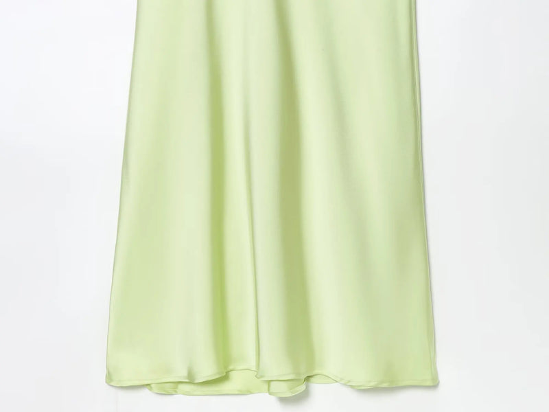 Sexy Chic Satin Women Party Dress V Neck Backless Long Eevning Club Dress.