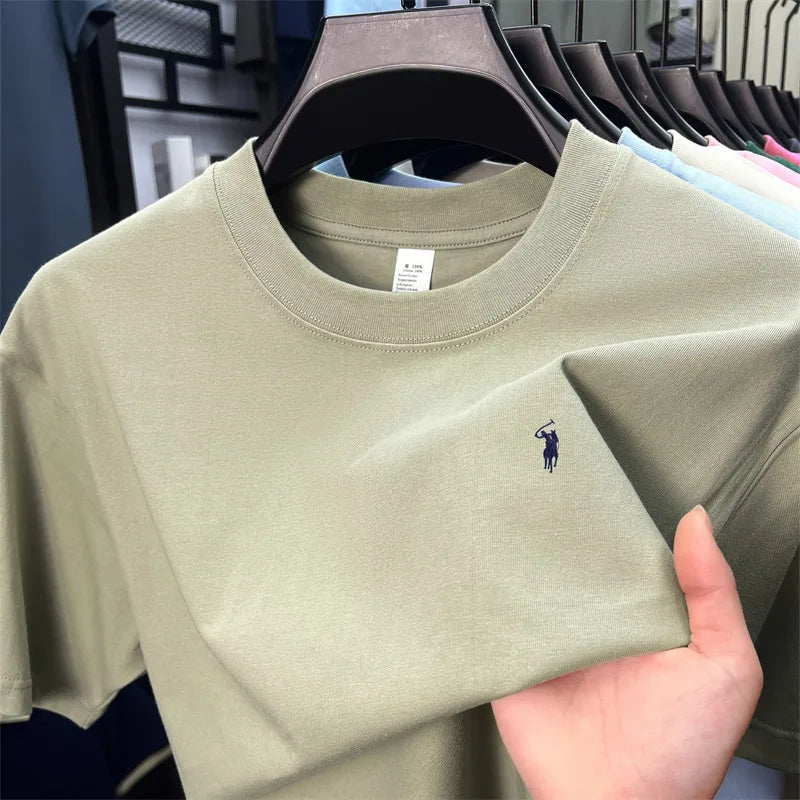 Men’s short sleeve T-shirt fashion brand Paul Pony embroidery summer.