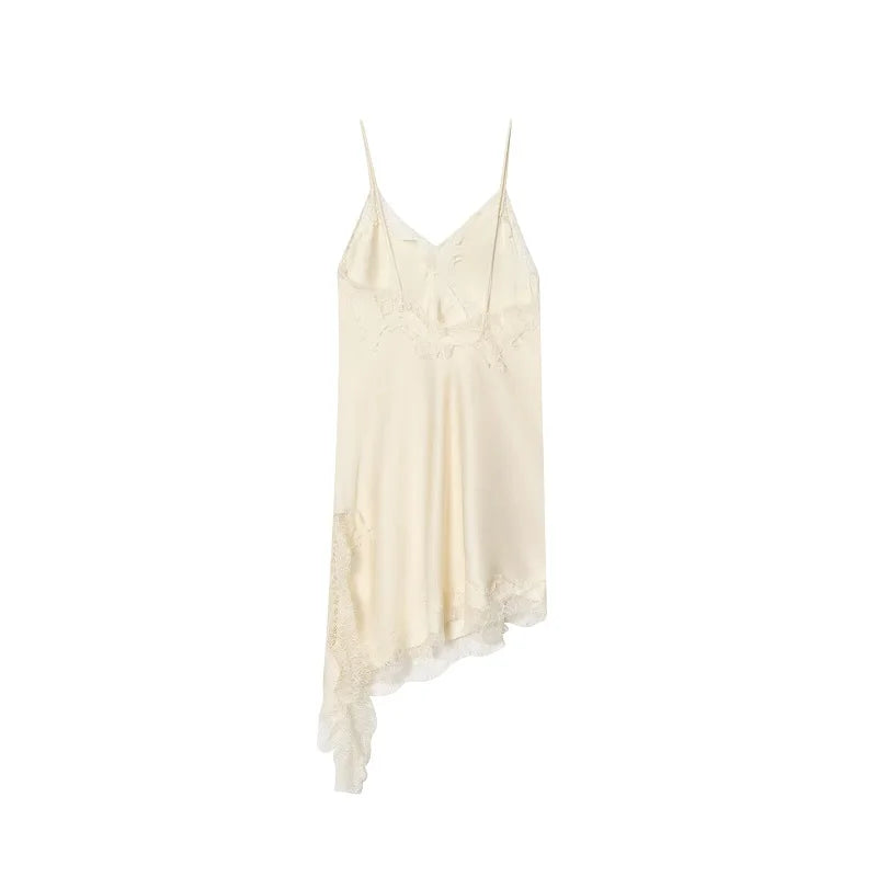 MUJER 2026 Lace Slip Dress Woman Black Backless Short Dresses.