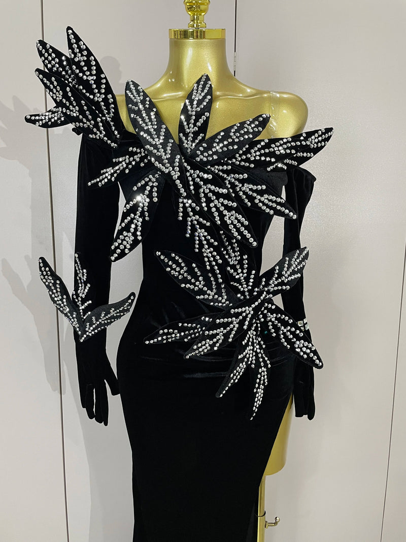 Women Chic Birthday Banquet Show Host Nightclub Stage Wear.
