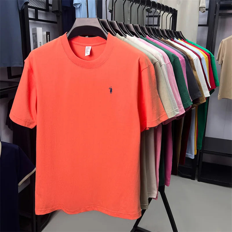 Men’s short sleeve T-shirt fashion brand Paul Pony embroidery summer.