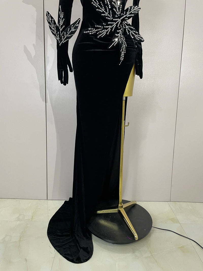 Women Chic Birthday Banquet Show Host Nightclub Stage Wear.