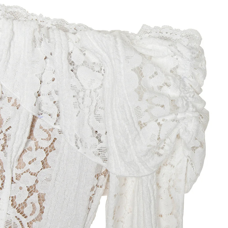 Women’s Suninheart White Maxi Wedding Guest Dress.