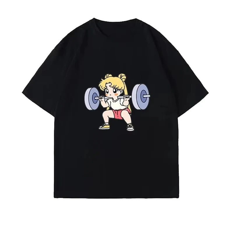 Sailor Moon Lifting Iron Fitness Women's T-Shirt.