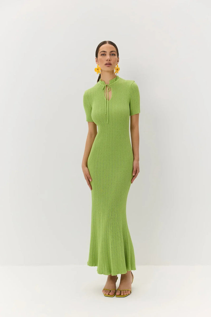 Elegant Sweater Dress Summer High Waist Woman Dress.