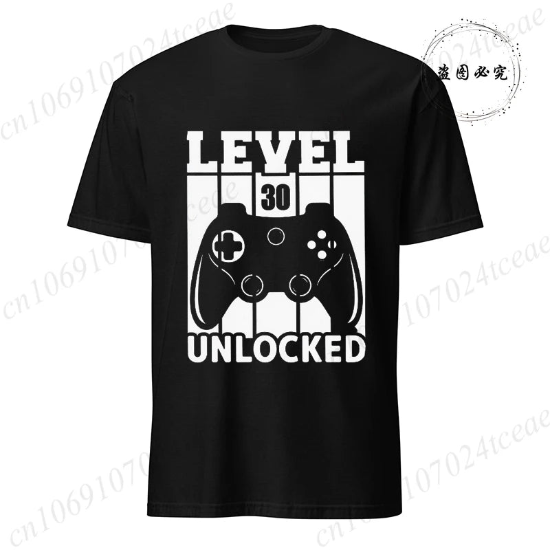 Men's Casual LEVEL 30 UNLOCKED Graphic T-Shirts.