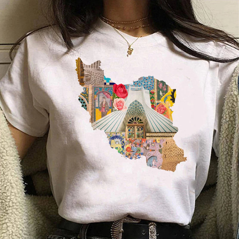 Iran tshirt women harajuku tshirt female funny clothing.