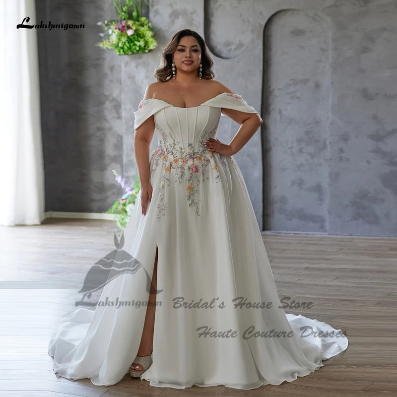 Lakshmigown Civil Boho Beach Wedding Dresses Women.