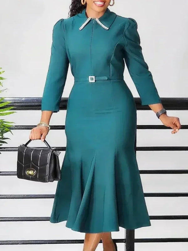 Elegant Church Dresses for Women Mermaid Long Sleeves.