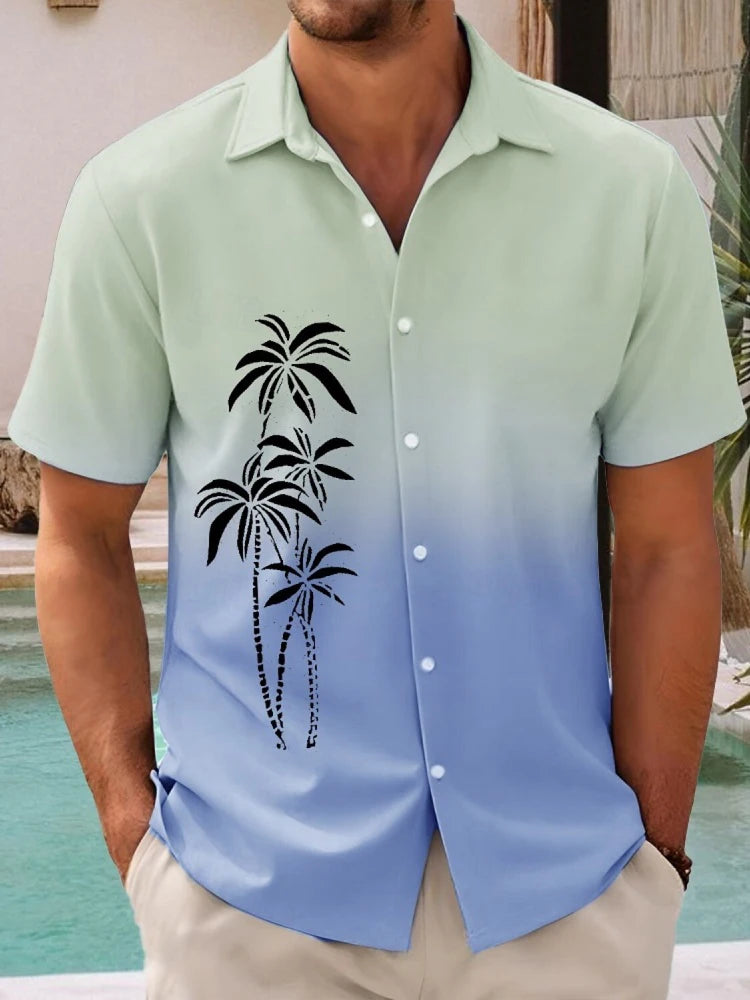 Summer Rose Water 3D Print Shirts Men Fashion Shirt Casual Vintage.