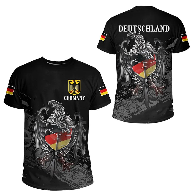 Men's T-Shirts Trend Digital Printing Casual Round Neck Short Sleeved.