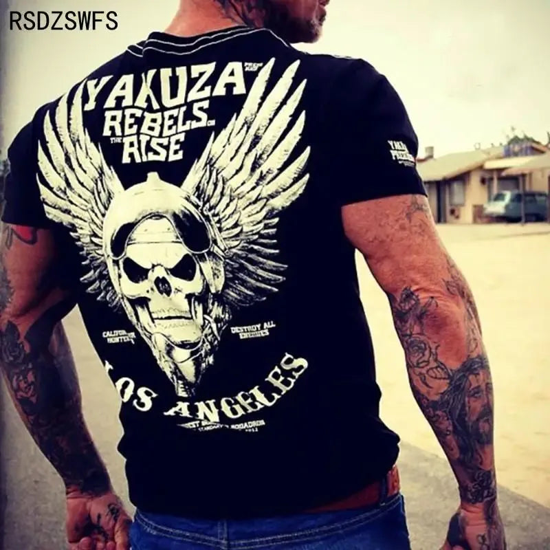 Summer Men's fashionable comfortable breathable round neck T-shirt.
