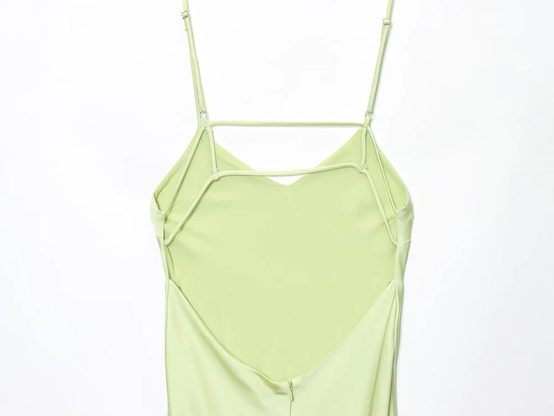 Sexy Chic Satin Women Party Dress V Neck Backless Long Eevning Club Dress.