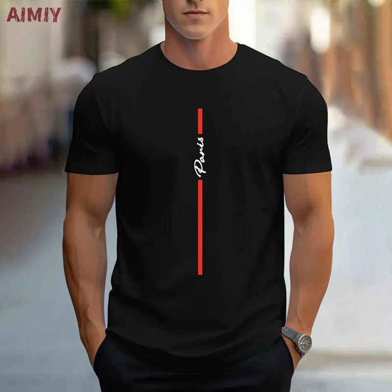 Man T-Shirt Casual Oversized Sports Loose Plus Milano Print Clothing Comfortable.