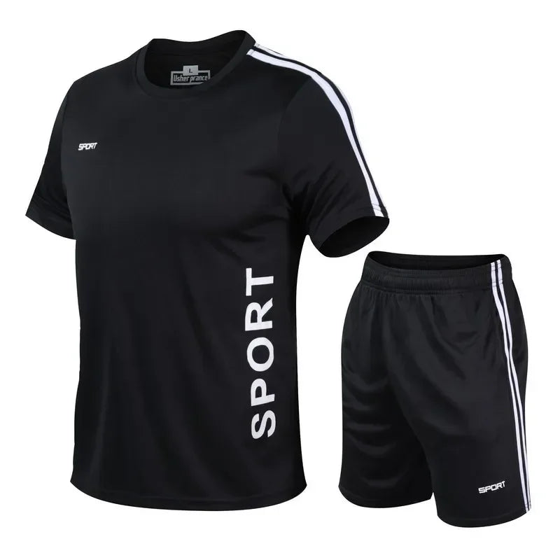 Men Running Summer Latest Sportswear Polyester Printed T-shirt.