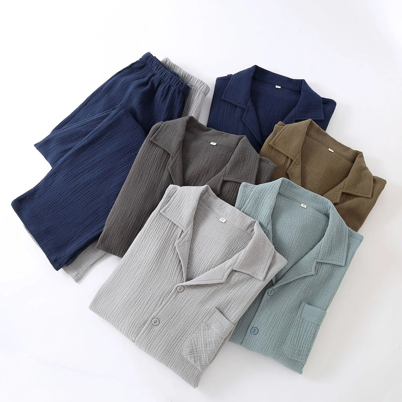 Men's Sleepwear Clothes for Spring and Autumn Cotton.