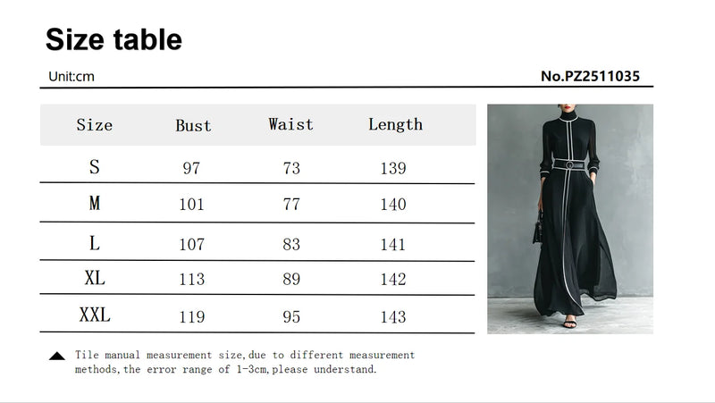 Women’s French Elegant Chiffon Maxi Dress.