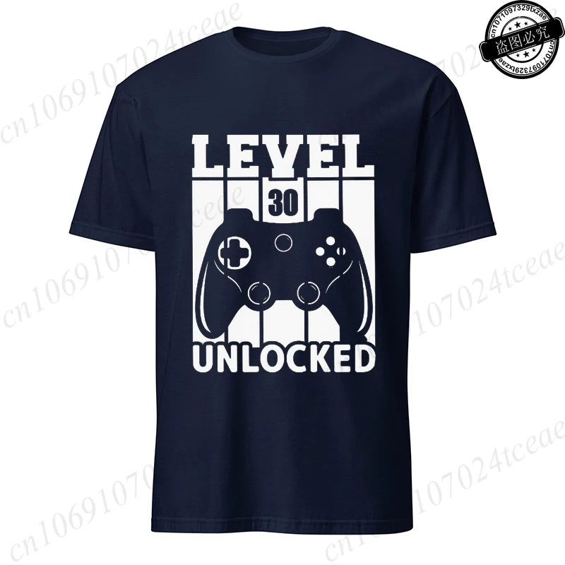 Men's Casual LEVEL 30 UNLOCKED Graphic T-Shirts.