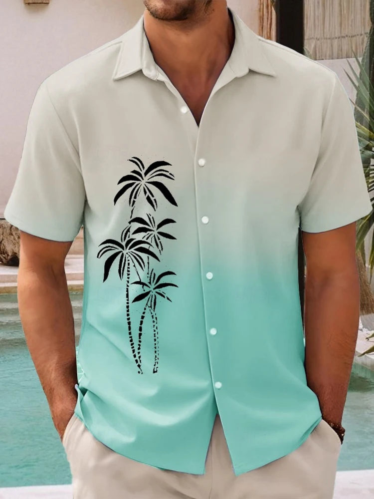 Summer Rose Water 3D Print Shirts Men Fashion Shirt Casual Vintage.