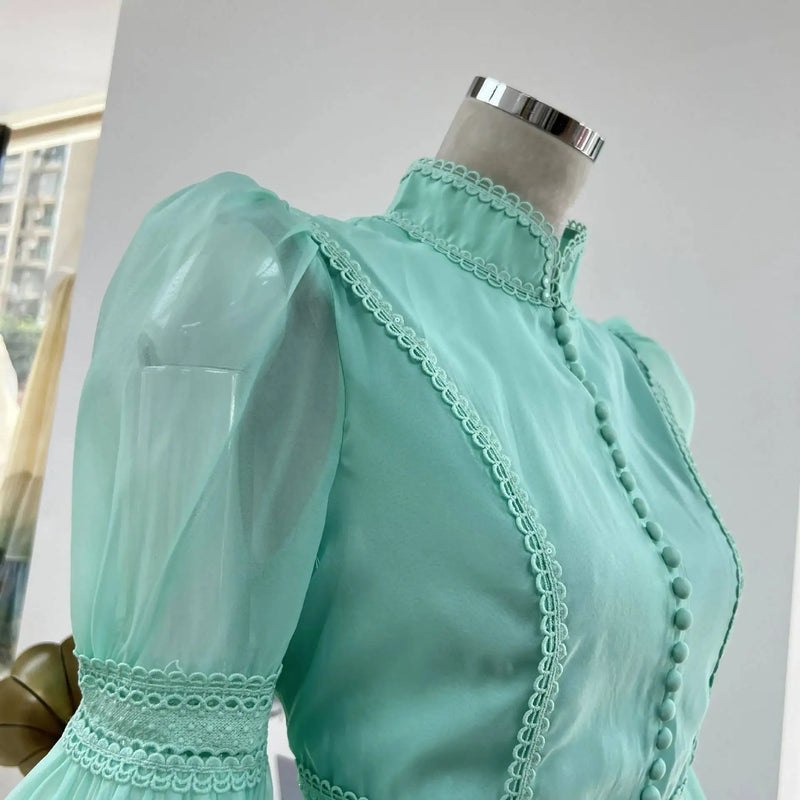 Luxury Organza Prom Evening Dresses Women Summer Autumn.