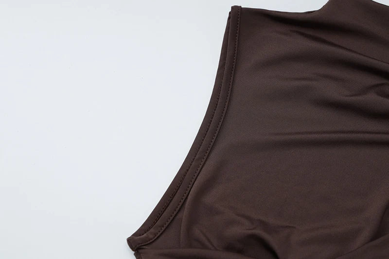 Mozision Irregular Draped Ruched Sexy Mini Dress For Women.