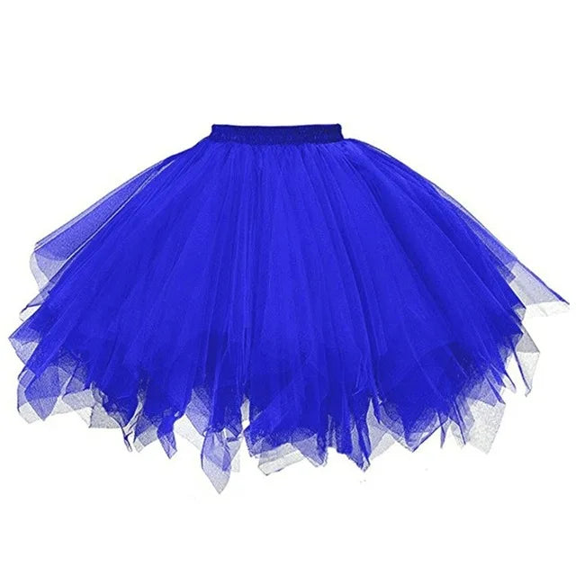 Tulle Skirt Women's Tutu Skirt 50s Rockabilly Petticoat for Carnival Costumes.