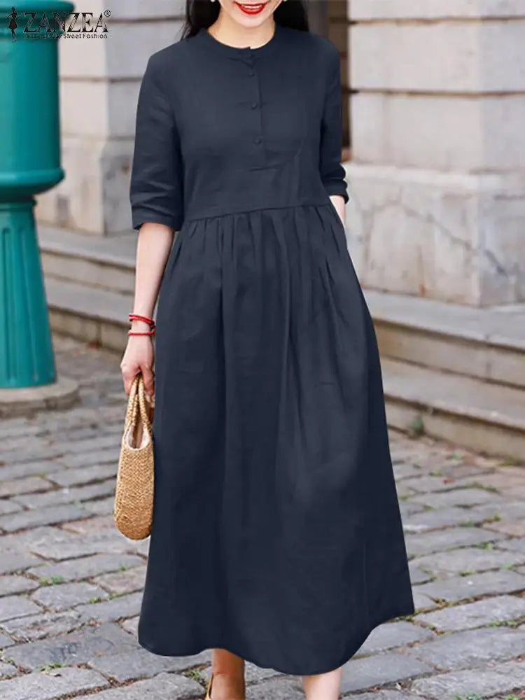Women’s Elegant Commute Midi Dress.