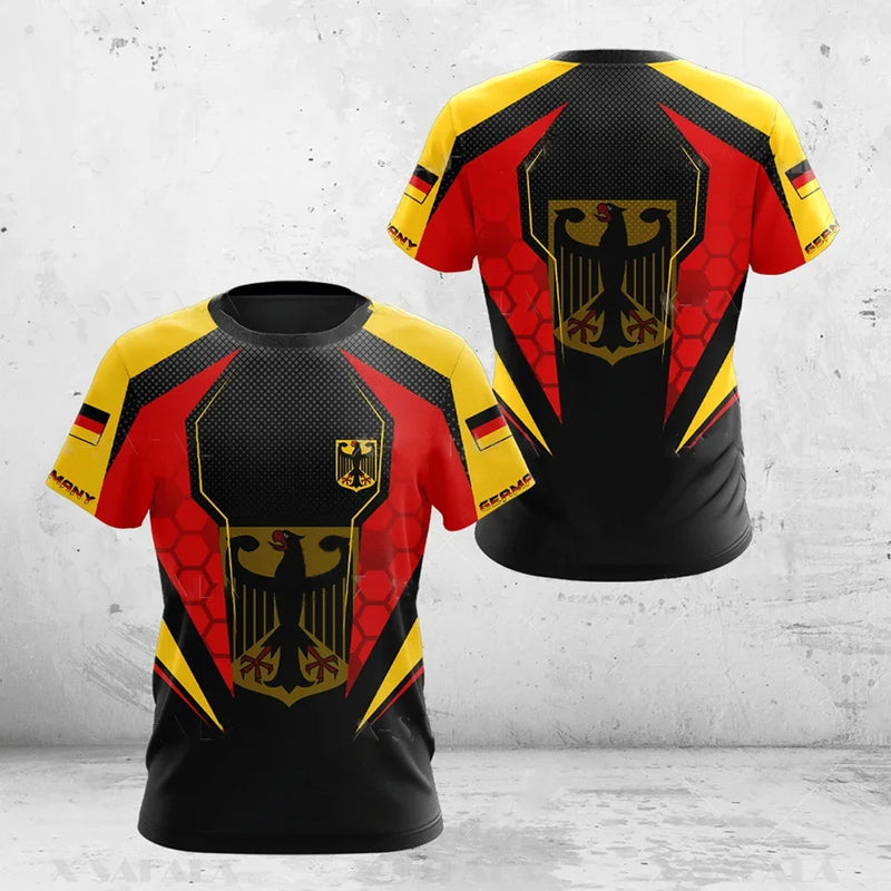 Men's T-Shirts Trend Digital Printing Casual Round Neck Short Sleeved.