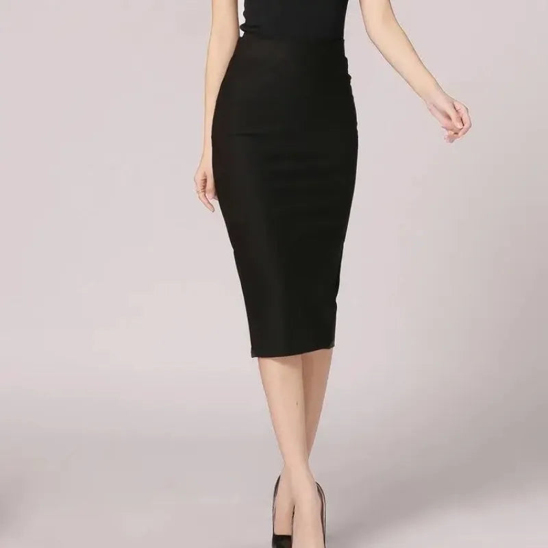 Women Slim High Waist Long Section Of The Thin Split Step Hip Professional.