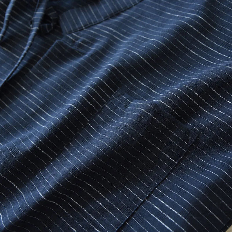Japanese Kimono pajamas Men's Pajamas Summer Thin Short-sleeved Shorts.