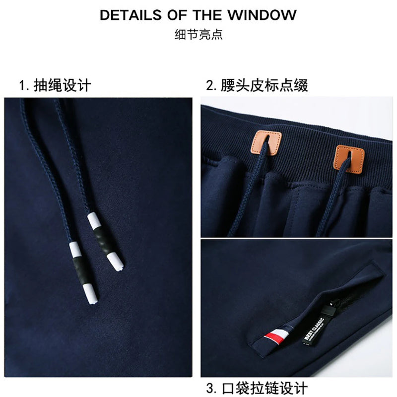 Men's Shorts Summer Breeches Cotton Casual Sweat Bermudas.