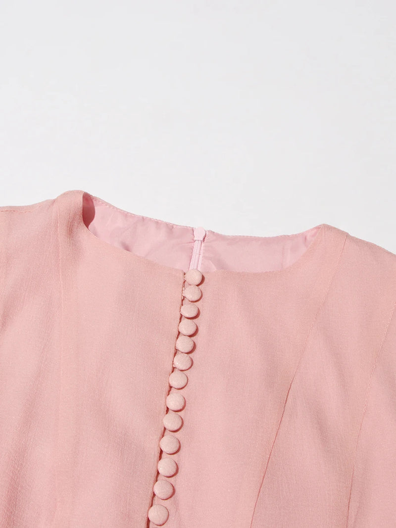 Women's Dress Irregular Pleated Patchwork Fashion.