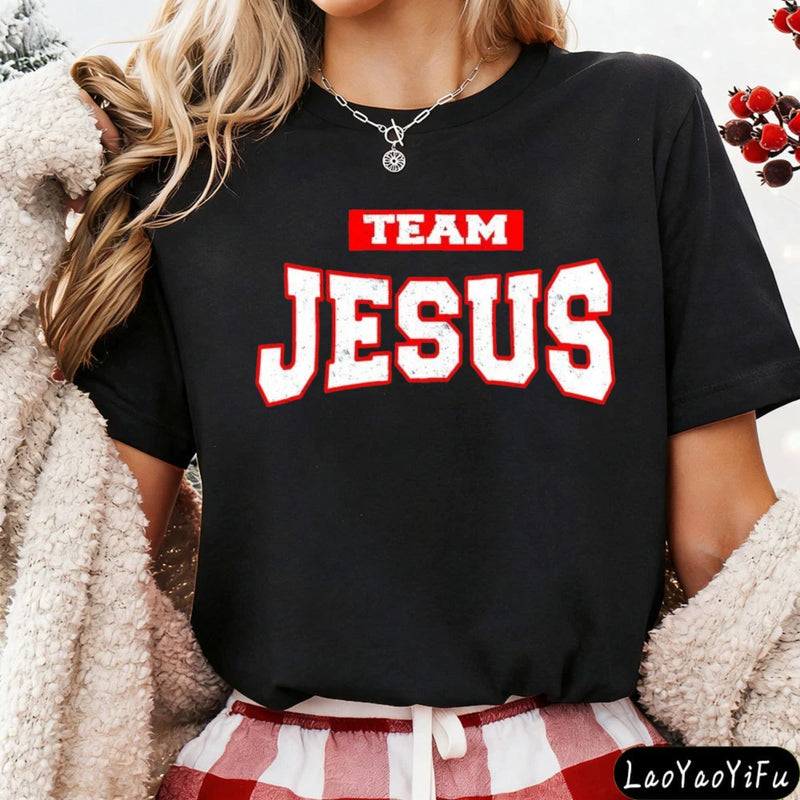 Vintage Team Jesus Funny Christian T-Shirt Christian Faith Unisex Clothing.